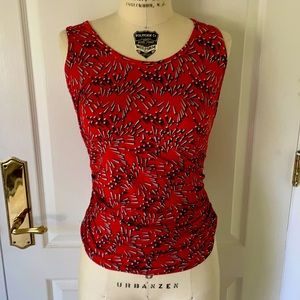 Diane von Furstenberg red silk tank